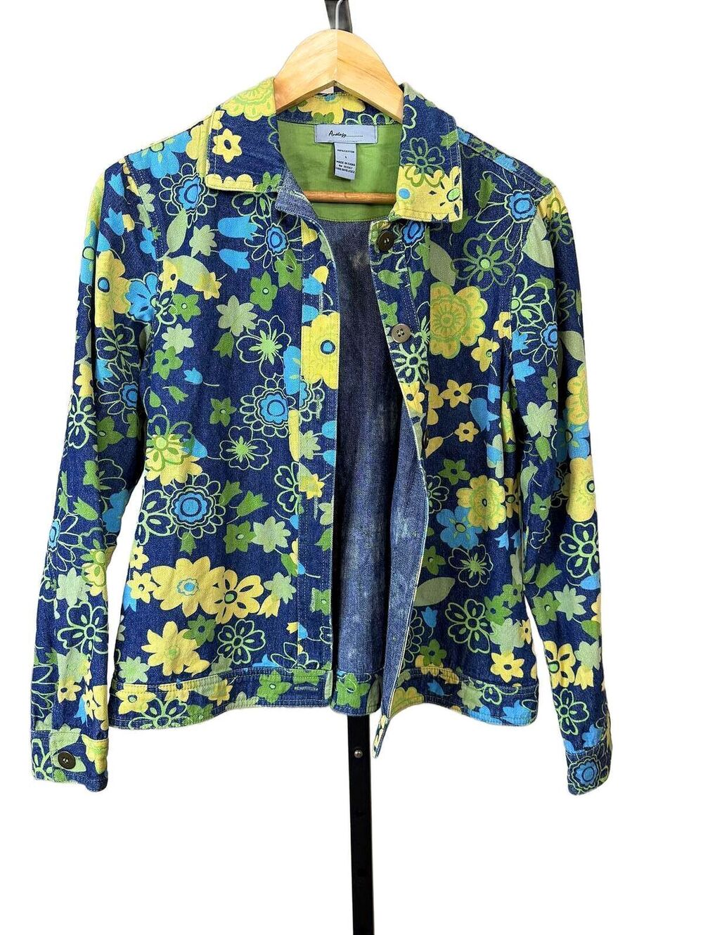 y2k Analogy Women's Floral Button-Up Shirt Jacket Small